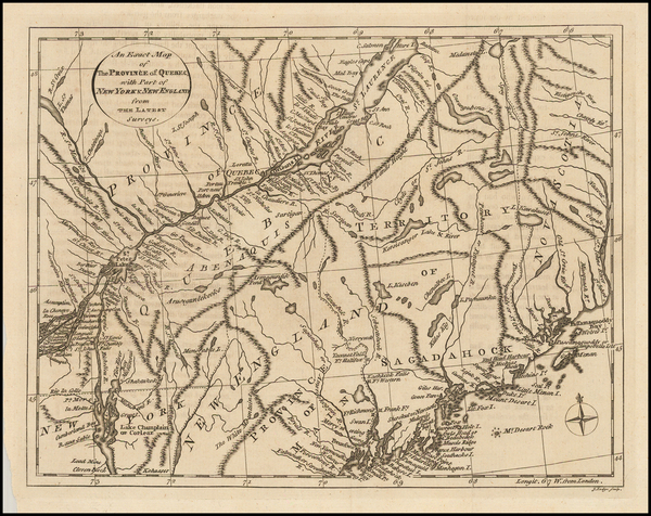 77-New England, Maine and Canada Map By John Lodge