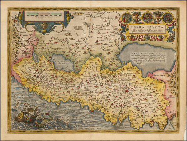 86-Holy Land Map By Abraham Ortelius