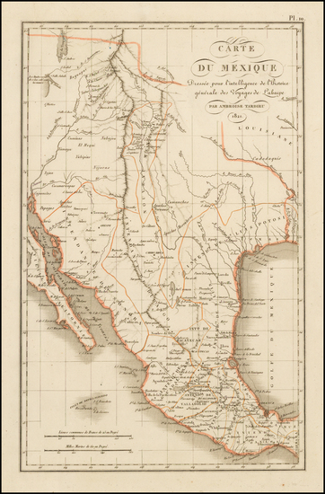 41-Texas, Southwest, Rocky Mountains and Mexico Map By Ambroise Tardieu