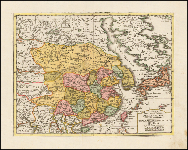 84-China and Korea Map By Giambattista Albrizzi