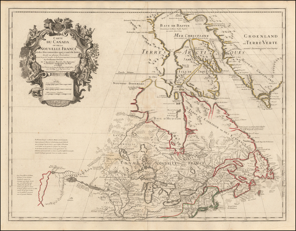 82-Midwest, Plains, Rocky Mountains, Canada and Eastern Canada Map By Guillaume De L'Isle