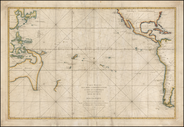 74-Australia & Oceania, Pacific, Australia and Oceania Map By Depot de la Marine