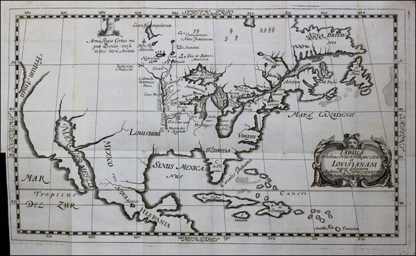 79-North America Map By Louis de Hennepin