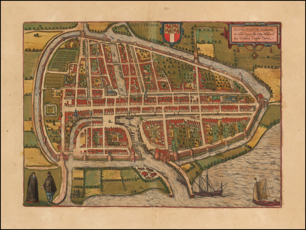 39-Netherlands Map By Georg Braun  &  Frans Hogenberg