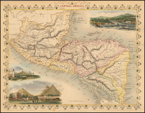 1-Central America Map By John Tallis