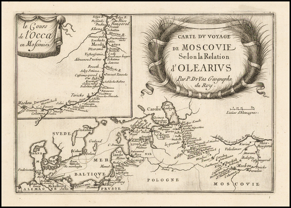 57-Russia and Baltic Countries Map By Adam Olearius