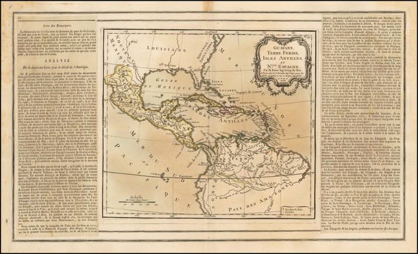 91-Southeast, Caribbean, Central America and South America Map By Louis Brion de la Tour