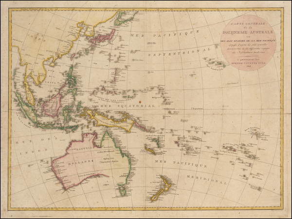 62-Australia & Oceania, Pacific, Australia, Oceania and Other Pacific Islands Map By Mortier, 