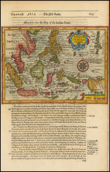 25-Southeast Asia and Philippines Map By Jodocus Hondius / Samuel Purchas