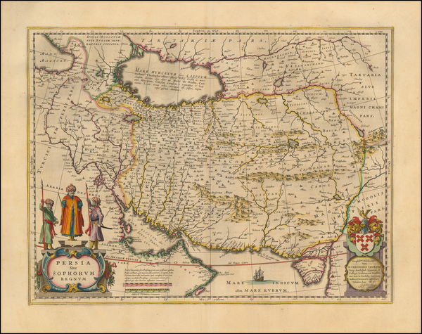 82-Central Asia & Caucasus, Middle East and Persia & Iraq Map By Willem Janszoon Blaeu