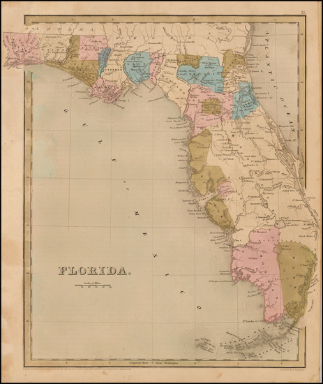 75-Florida Map By Thomas Gamaliel Bradford