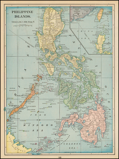 77-Philippines Map By George F. Cram