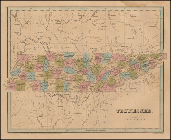 50-South Map By Thomas Gamaliel Bradford