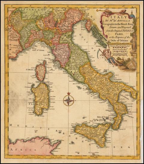 59-Italy Map By Thomas Kitchin