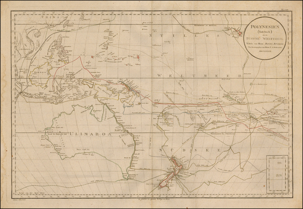 20-Australia & Oceania, Pacific, Australia, Oceania and New Zealand Map By Daniel Djurberg / F