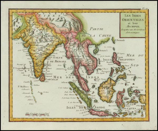 97-India, Southeast Asia and Philippines Map By Citoyen Berthelon