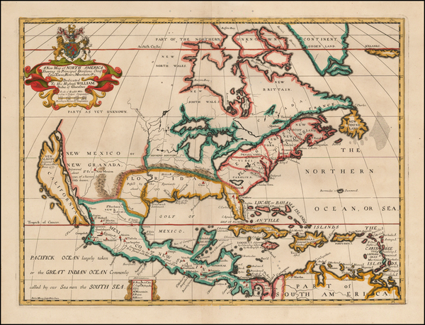 57-North America and California as an Island Map By Edward Wells