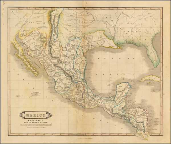 65-Texas, Plains, Southwest, Rocky Mountains and Mexico Map By William Home Lizars