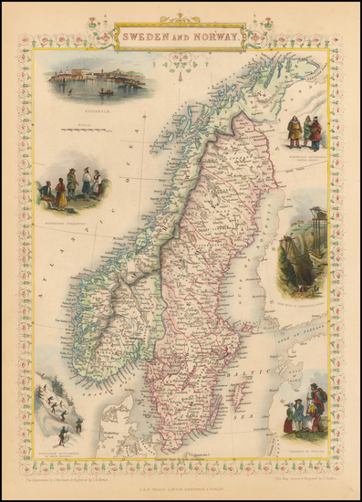 64-Scandinavia Map By John Tallis