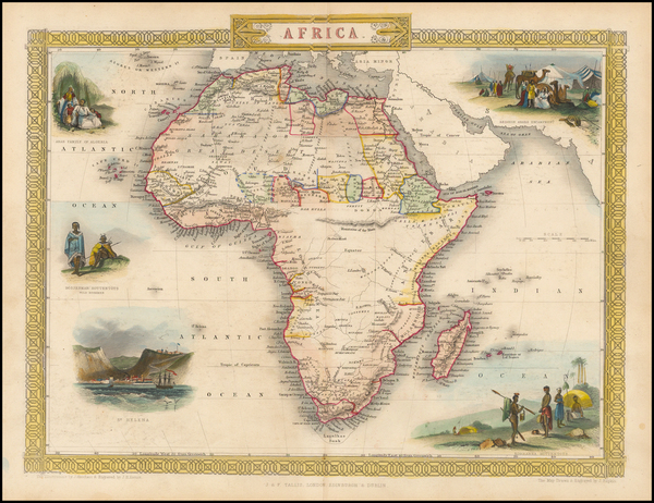 21-Africa and Africa Map By John Tallis