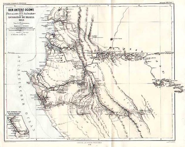 66-Africa and West Africa Map By Augustus Herman Petermann