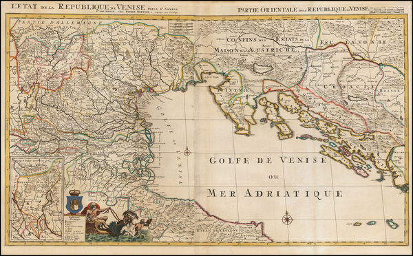 34-Balkans, Italy and Northern Italy Map By Pierre Mortier