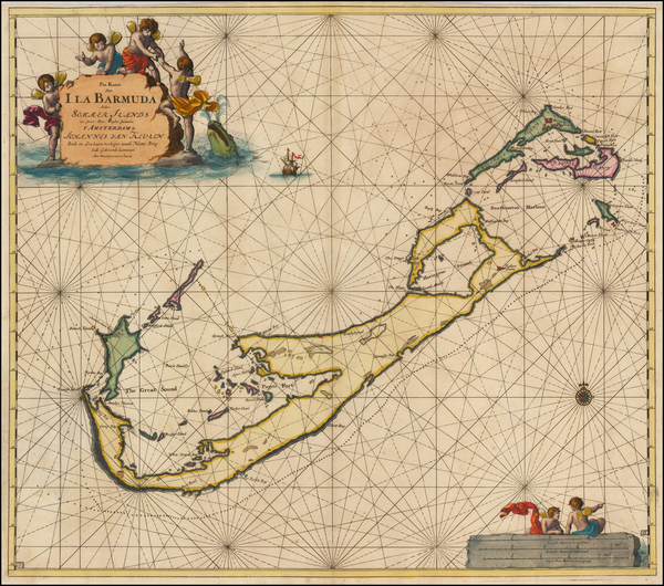 97-Atlantic Ocean and Caribbean Map By Johannes Van Keulen