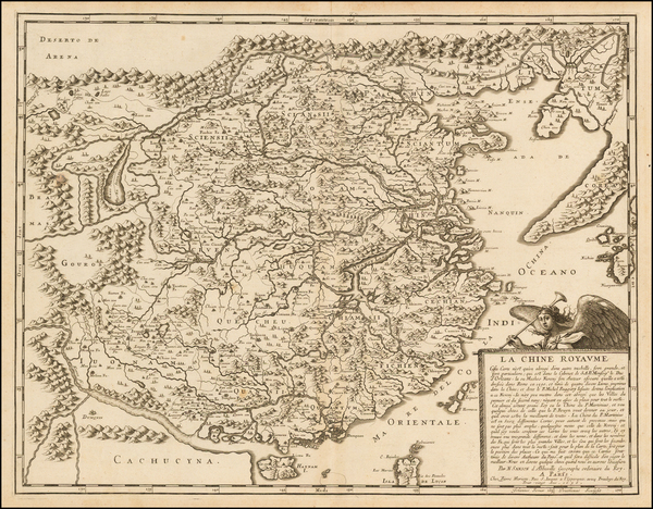 68-China and Korea Map By Nicolas Sanson