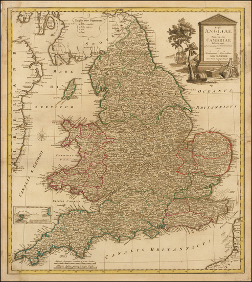 24-England Map By Homann Heirs