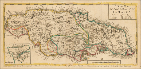 30-Jamaica Map By George Foster