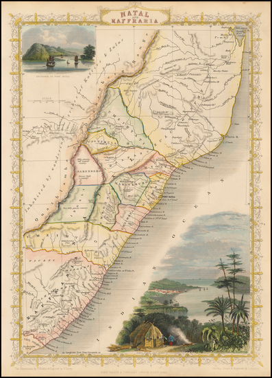 83-South Africa and East Africa Map By John Tallis