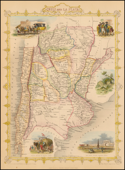 5-South America, Argentina and Chile Map By John Tallis