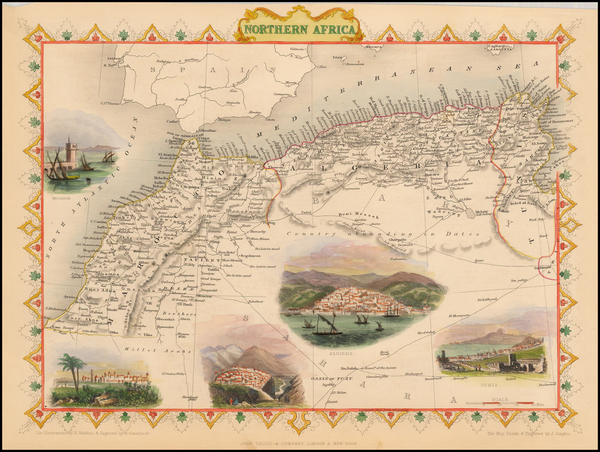 96-North Africa Map By John Tallis