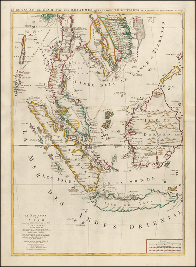 76-Southeast Asia, Singapore, Malaysia and Thailand, Cambodia, Vietnam Map By Pierre Mortier