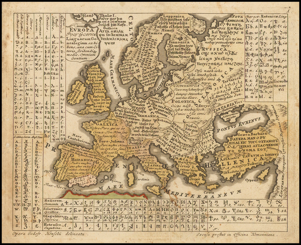 55-Europe and Europe Map By Homann Heirs / Gottfried Hensel