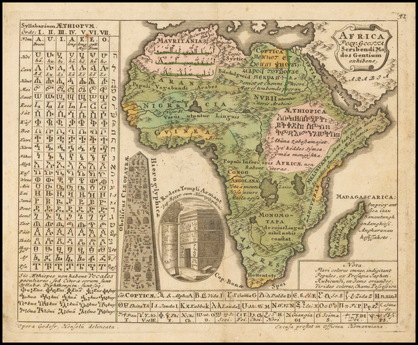 57-Africa and Africa Map By Homann Heirs / Gottfried Hensel