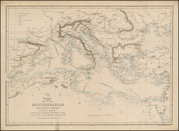 59-Mediterranean Map By Weekly Dispatch