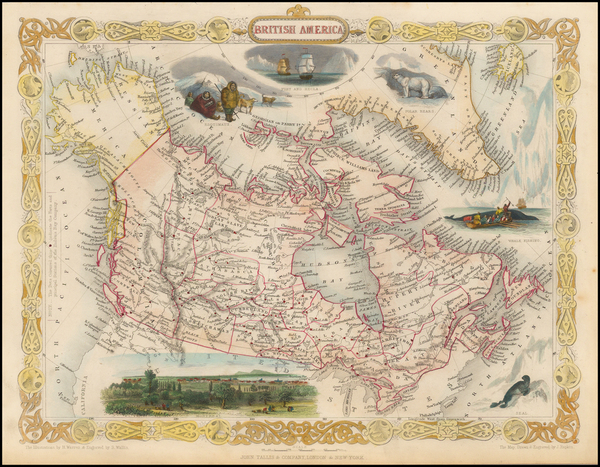 84-Polar Maps, Alaska and Canada Map By John Tallis