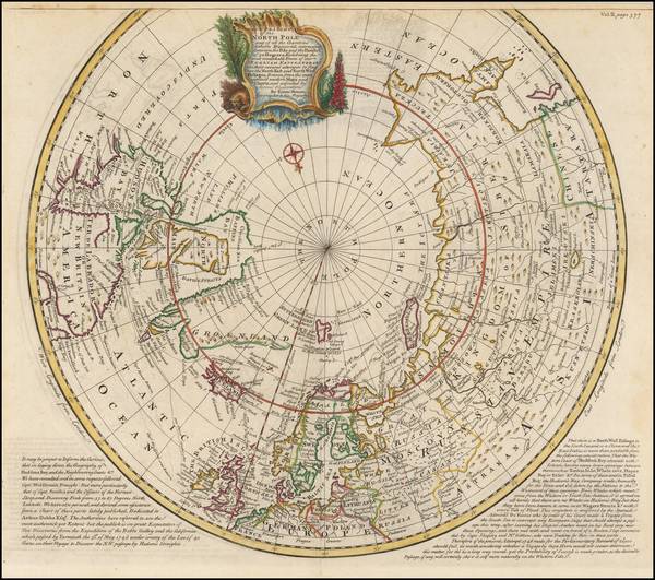 15-Northern Hemisphere, Polar Maps and Canada Map By Emanuel Bowen