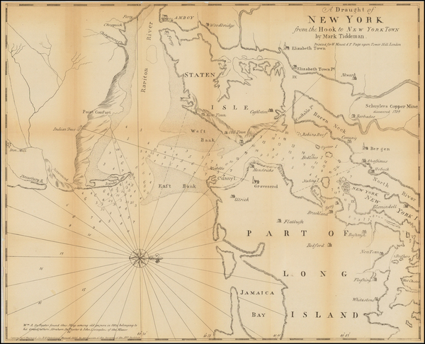 70-New York State Map By Valentine's Manual