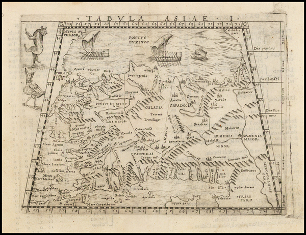 12-Turkey and Turkey & Asia Minor Map By Giacomo Gastaldi