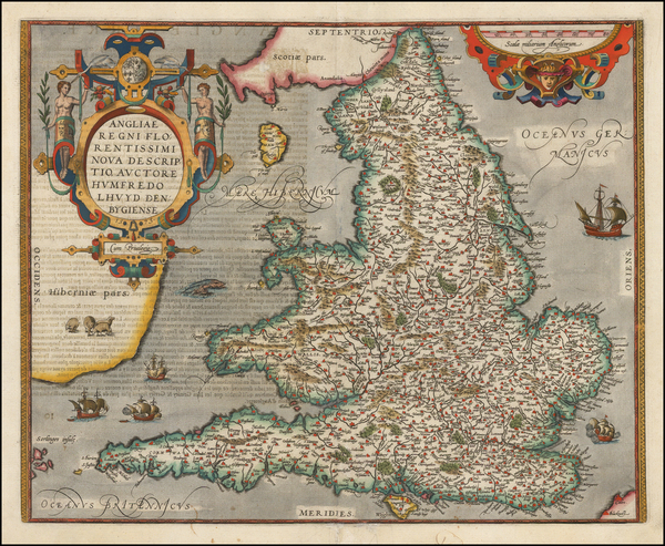 83-British Isles Map By Abraham Ortelius