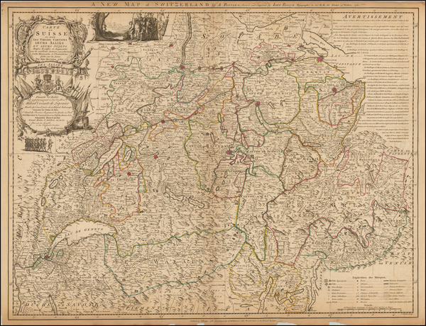 62-Switzerland Map By John Rocque