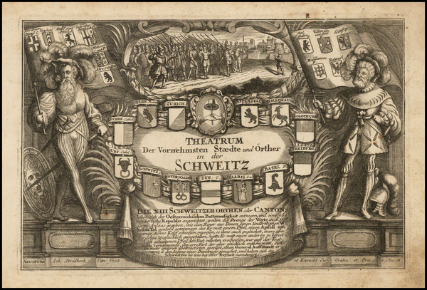 21-Switzerland and Title Pages Map By Johann Stridbeck