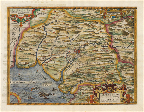 43-Spain Map By Abraham Ortelius