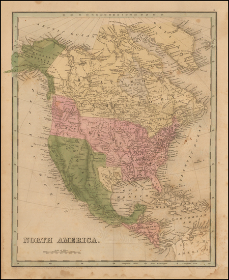 13-Texas and North America Map By Thomas Gamaliel Bradford