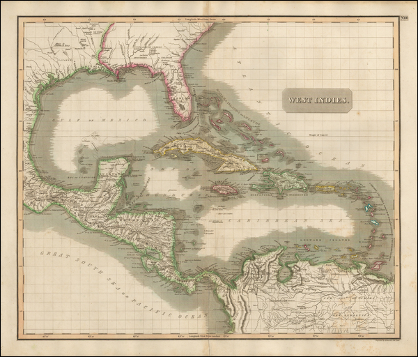 78-Southeast, Caribbean and Central America Map By John Thomson