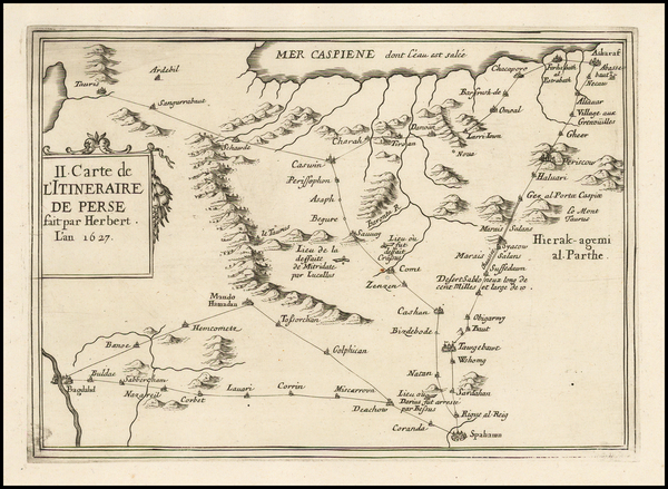 89-Central Asia & Caucasus, Middle East and Persia & Iraq Map By Pierre Du Val