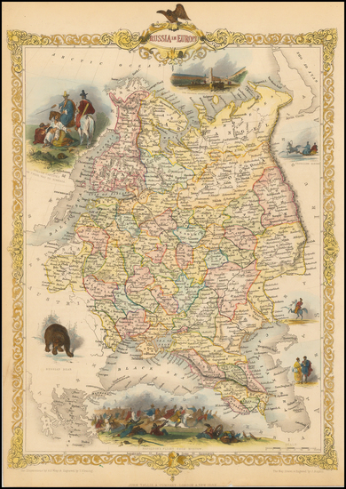 3-Russia and Ukraine Map By John Tallis