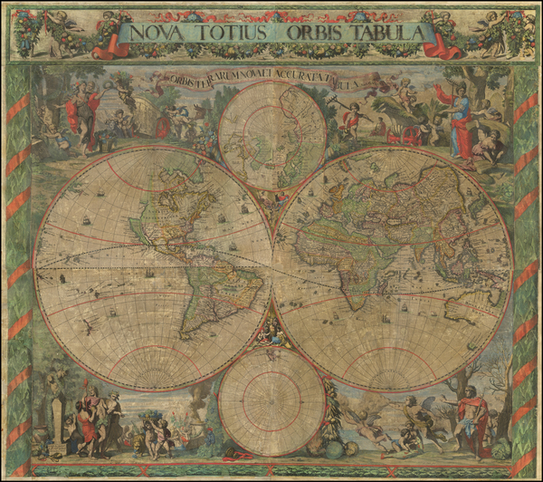 72-World and World Map By Frederick De Wit / Gerard Valk